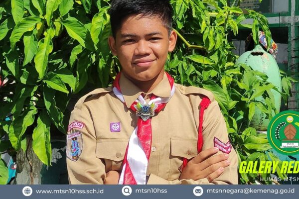 Arif Rahman Hakim, Perwakilan MTsN 10 Hulu Sungai Selatan Terpilih Jadi Pimpinan Regu Kontingen HSS pada Jambore Daerah Kalsel 2025