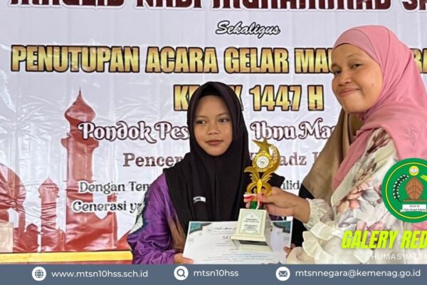 Siswi MTsN 10 HSS Raih Juara Harapan 2 Lomba Tilaw